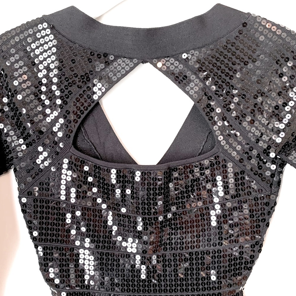 Guess by Marciano size S black sequin dress - Picture 10 of 13